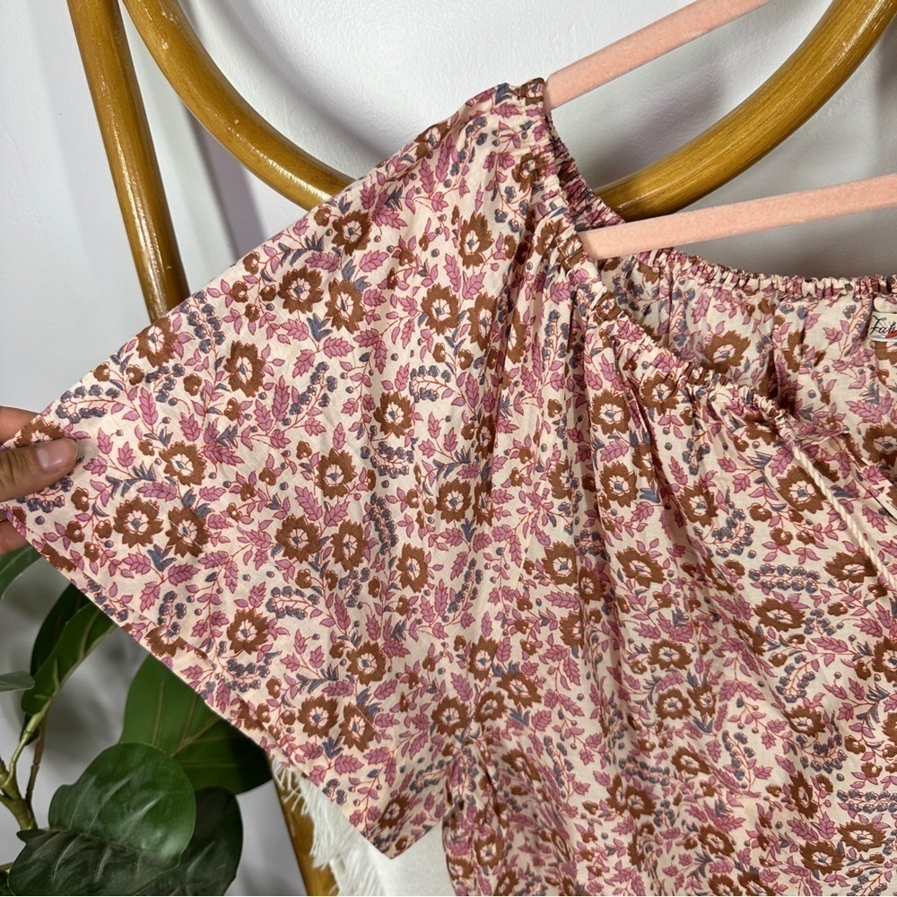 NWT Faherty Pink Floral Boho Lightweight Blouse sz M - Picture 6 of 10
